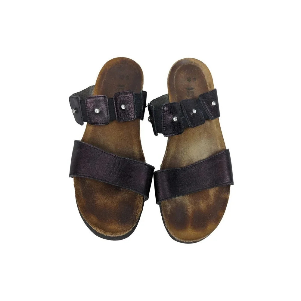 Naot sz 40/10 Ashley Peacock Jeweled Embellished Strappy Slide On Sandals Boho